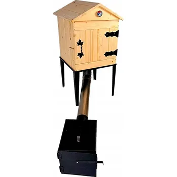 Dřevěná udírna s teploměrem a regulací kouře