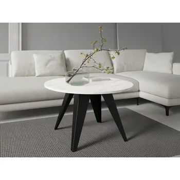 Konferenční stolek Konferenční stolek Mirjan kulatý 75 x 75 x 50 cm bílý, černý