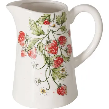 Boltze Home Keramický džbán STRAWBERRY, s motivem jahod, 1250 ml