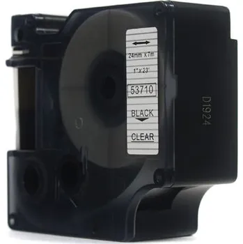 Pásek do tiskárny Náhradní páska JetWorld Dymo D1 Black on Clear, 24 mm x 7 m (53710) (S0720920)