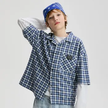 Chlapecká košile Reserved - Bavlněná košile - tmavomodrá - 488HW-59X - 488HW-59X-146