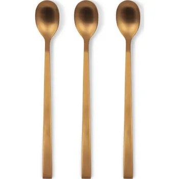 Příbor DuraHome Lžička koktejlová VITA, 3ks, matná, zlatá
