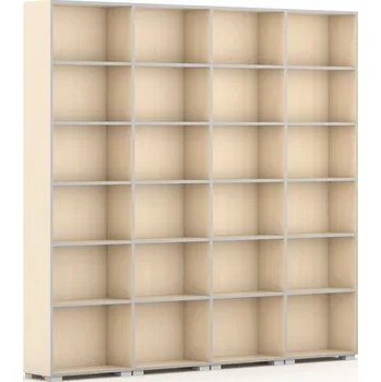 Knihovna Knihovna SILVER LINE, 4 sloupce, 2230 x 2400 x 400 mm, bříza