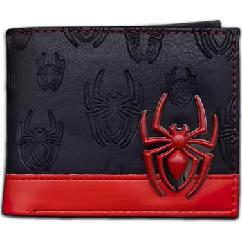 Peněženka bHome Spiderman s 3D kovovým znakem Embossed - peněženka Černá