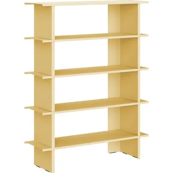 Knihovna noo.ma Žlutá kovová knihovna Hes 156 x 120 cm