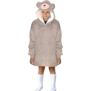 Pikniková deka Cozy Noxxiez Medvěd - hřejivá televizní mikinová deka 7 - 12 let