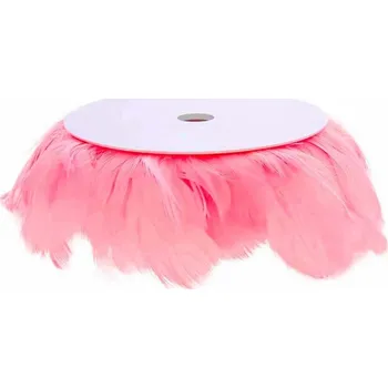 LAALU Peří na drátku tmavě růžové 6 m