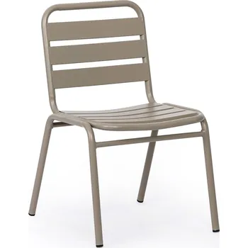 Jídelní židle Kovová bistro židle RENO, pro venkovní použití, béžová