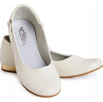 Dámské lodičky Společenské boty pro dívky KBD-820 ecru, elegantní, velikost 39 (25,8 cm)