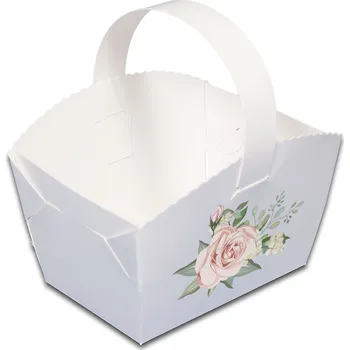 Krabička na výslužku Svatební košíček květinový