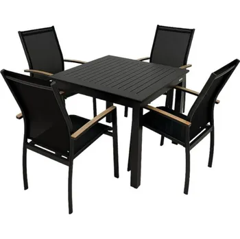 Zahradní sestava DOPPLER Set zahradního nábytku EXPERT Wood 4+1 antracit