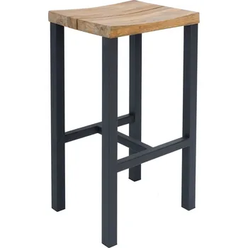 Sunfun Zoe Zahradní židle barová, 46 × 36 × 75 cm, teakové dřevo, přírodní