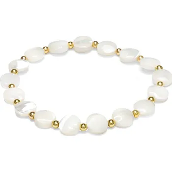 Náramek AGATO Minerální korálkový náramek s perletí MINK169/17