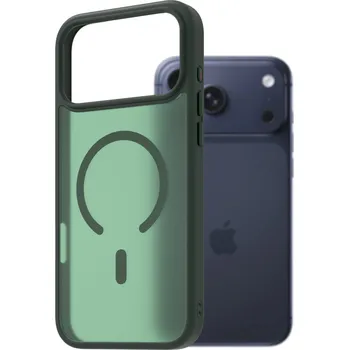 Pouzdro na mobilní telefon AlzaGuard Matte Case Compatible with Magsafe pro iPhone 17 Pro Max tmavě zelený