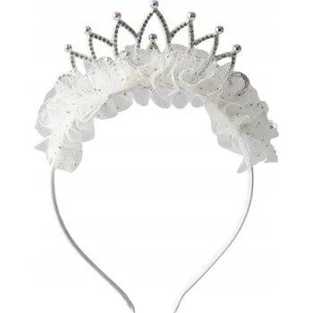 Čelenka Čelenka pro dívky s korunkou - zlatá tylová korunka
