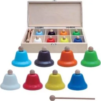 Goldon sada 8 zvonků v dřevěné krabici