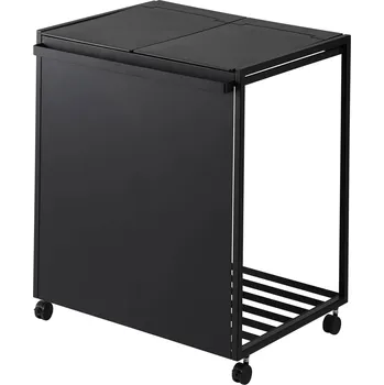 Odpadkový koš YAMAZAKI Tower 2-dílný koš na tříděný odpad, černý