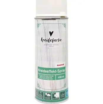 Barva ve spreji Křídová Barva ve Spreji pro Patinování Nábytku Bílá Lak 400ML