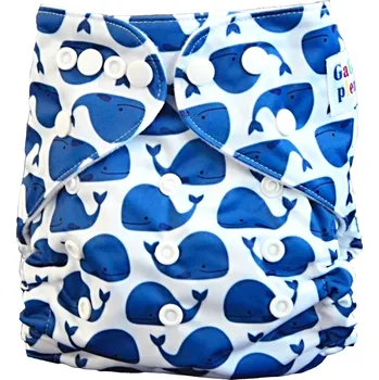 Plenkové kalhoty GaGa's Látková plena All in One Velryba