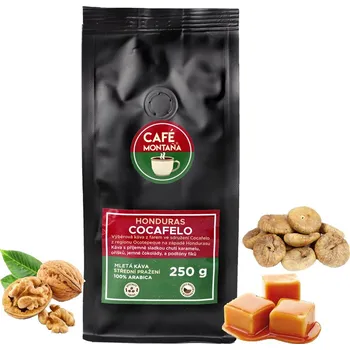Káva Café Montaña Honduras Cocafelo, mletá káva Velikost balení: 250g, Hrubost mletí: Moka konvička