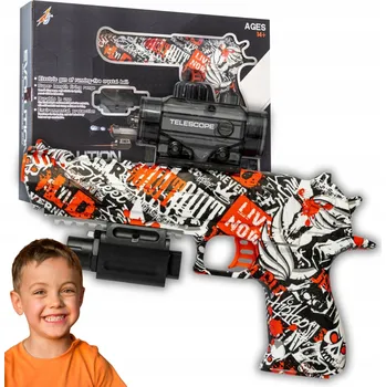 Dětská zbraň AUTOMATICKÁ PISTOLE NA GELOVÉ KULIČKY VODNÍ AUTOMAT BEZPEČNÁ