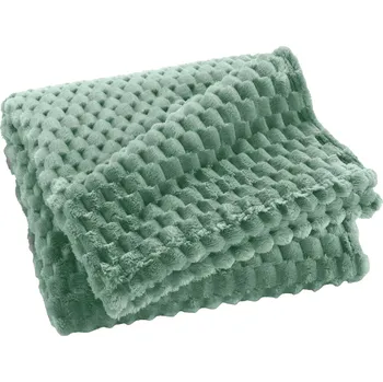 Přehoz na lůžko Douceur d'intérieur Flanelový přehoz 125 × 150 cm Frosty, Dotek přírody