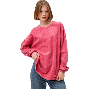 Dámské tričko Dámské tričko s dlouhým rukávem Bavlna 100% Oversize Vintage Wash Velikost 50/52