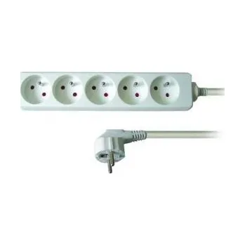 Napájecí kabel Neutralle Síťový kabel 230V prodlužovací CEE7 (vidlice) - zásuvka 5x 3m VDE approved bílý