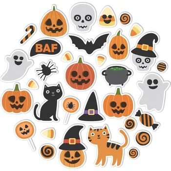 Svatební dekorace Halloweenská sada nálepek v kruhu