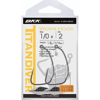 Rybářský háček BKK Titan Diver Velikost 2/0 2ks