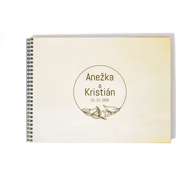 Fotoalbum Svatební fotoalbum kruh s květinami