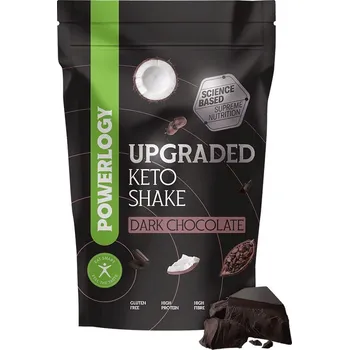 Keto dieta Powerlogy Upgraded Keto Shake Dark Chocolate 600 g