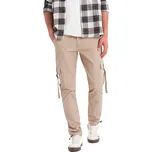 Pánské cargo kalhoty STRAIGHT LEG pískové V2 OM-PACG-0197 XXL
