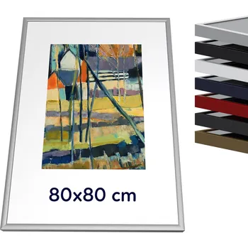 Rám na obraz THALU Kovový rám 80x80 cm Modrá tmavá