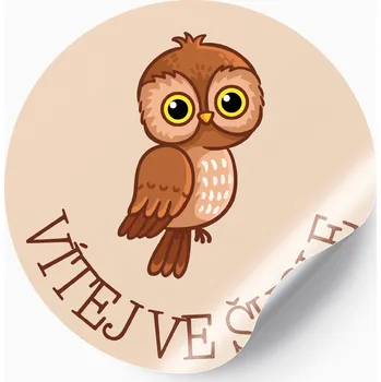 Svatební dekorace Nálepka pro prvňáky sova