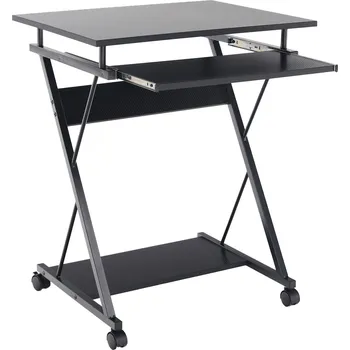 Psací stůl Nejlevnější nábytek - Pojízdný PC stůl/herní stůl s kolečky RAKTA, černý