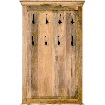 Věšák LAKŠMI Věšák Guru s 8 háčky 90 × 140 × 2,5 cm z masivu mango