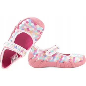 Dívčí bačkory BEFADO 109P262 BALERÍNKY TEXTILNÍ DOMÁCÍ DÍVČÍ PAPUČE PAPUČE 24