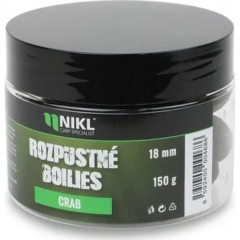 Boilies Nikl Rozpustné boilies Crab 150 g 14 mm