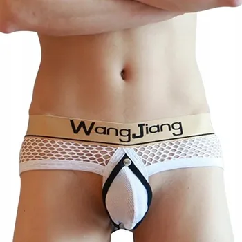 Slipy Pánské síťované slipy jockstrapy s odepínatelným předním dílem - XL