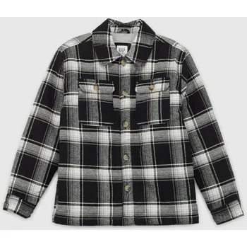 GAP Chlapecké Dětská flanelová košilová bunda GAP Černá 128/134 (2491191)