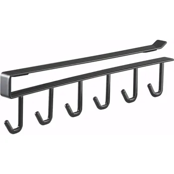 Věšák Háčky na kuchyňské nástroje pod skříňku Yamazaki Tower 7118, černé