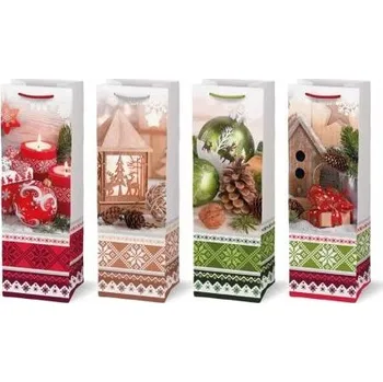 Dárková taška Vánoční Mikuláš na víno od Santa DÁRKOVÁ TAŠKA