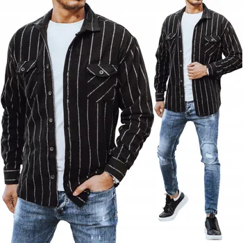 Pánská košile DStreet pánská košile casual DX2241 dlouhý rukáv regular akryl velikost S