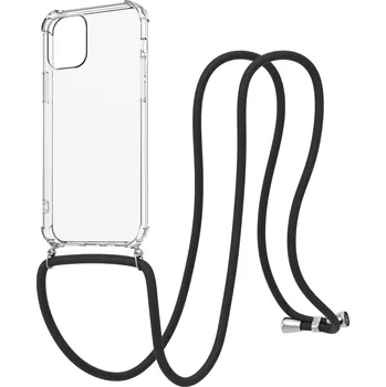 Pouzdro na mobilní telefon AlzaGuard Luxe Lanyard Case pro iPhone 12 / 12 Pro černý