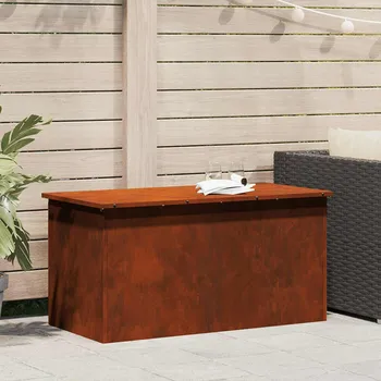 Zahradní úložný box vidaXL Venkovní úložná krabice Rezavá 100 x 50,5 x 50 cm Ocel [874566]