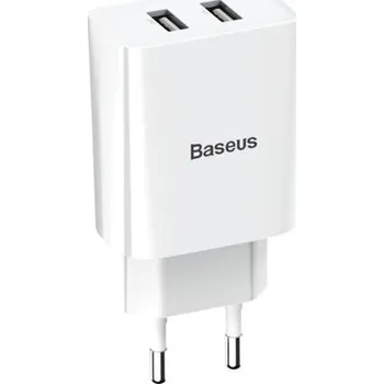 Baseus Adaptér na zeď 2x USB 2.1A 10,5W bílý