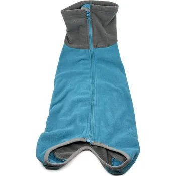 Obleček pro psa Vsepropejska Novak fleecová mikina pro psa na ZIP Barva: Modrá, Délka zad (cm): 41, Obvod hrudníku: 58 - 64 cm