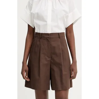 Dámské kraťasy Šortky s přídavkem lnu Weekend Max Mara ECUBA 2615141022600 hnědá 89X, vel. 40