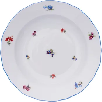 Talíř Český porcelán, a.s., Dubí Talíř hluboký, 24 cm, rakouská házenka, porcelán Dubí